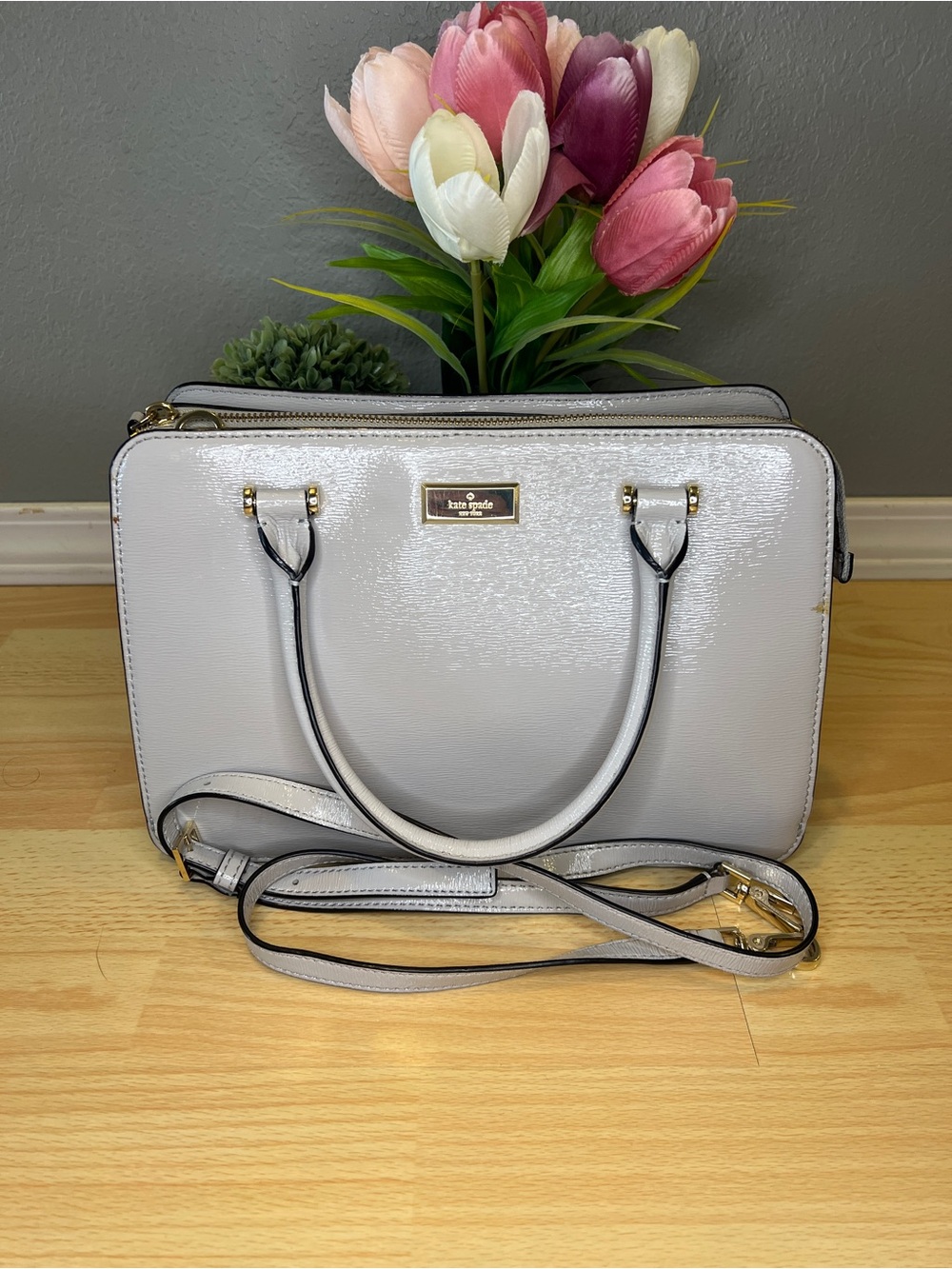 Kate Spade Bixby Place Lise Gray Satchel
